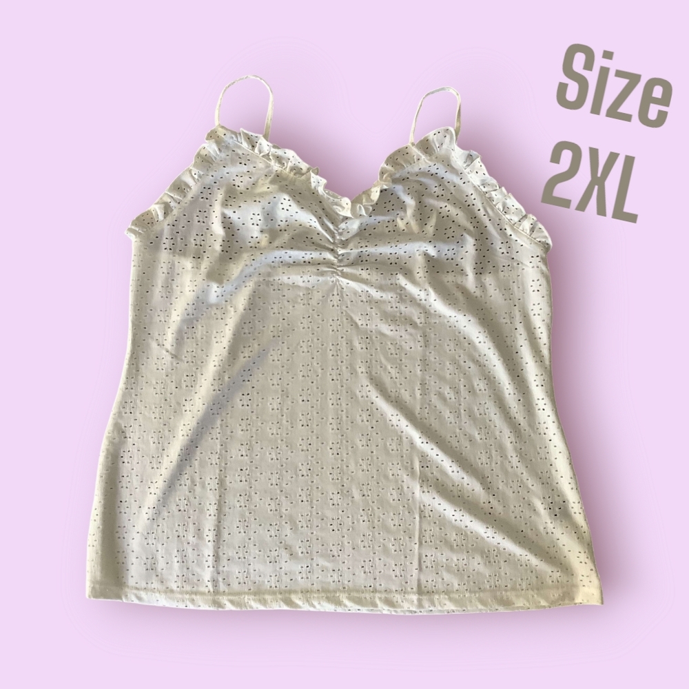 Shein | Size 2X white camisole summer top